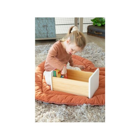 Childhome Houten Opbergtrapje 2 In 1 Wit/Naturel