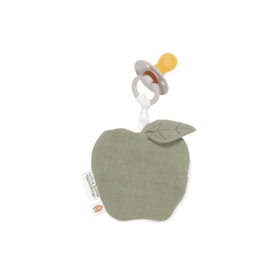 Little Dutch Little Farm Speendoekje Hydrofiel Appel Olive