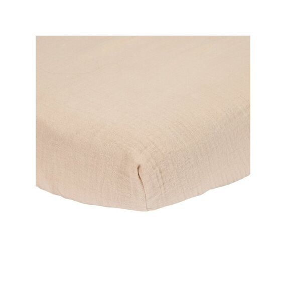 Little Dutch Newborn Naturals Hoeslaken Hydrofiel Ledikant 60X120Cm Beige