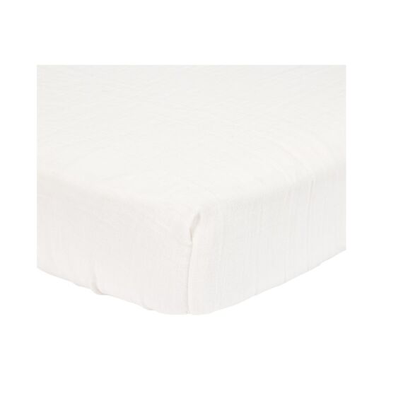 Little Dutch Newborn Naturals Hoeslaken Hydrofiel Wieg 40X80Cm Soft White