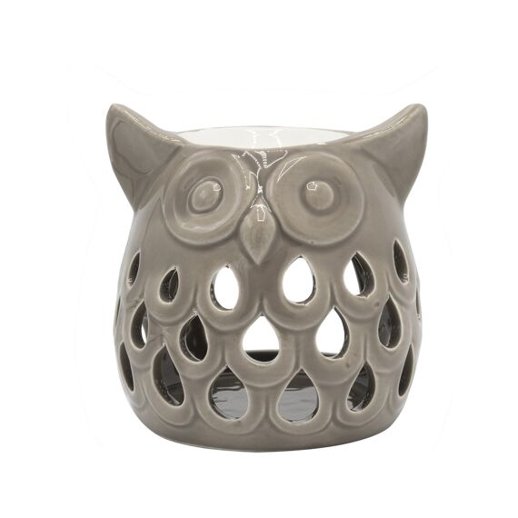 Scentburner Owl Cut Out Taupe 12X11X12Cm