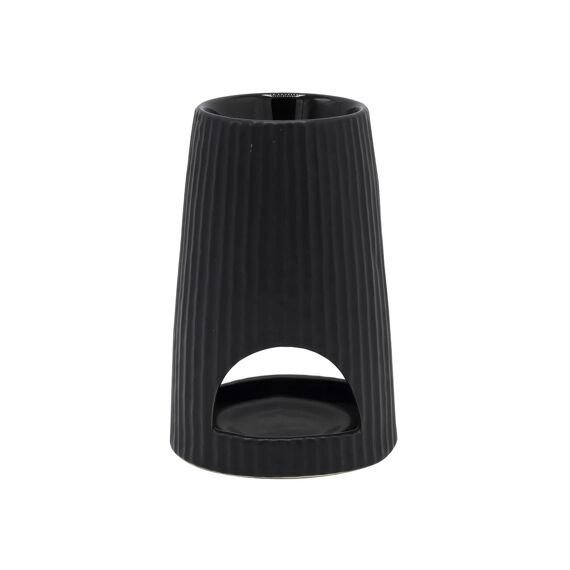 Scentburner Rib Black 10.5X12.6Cm