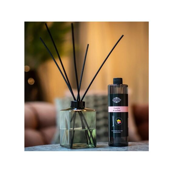 Reed Diffuser Square Green 400 Ml Freesia & Lychee