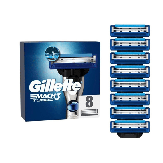 Gillette Mesjes Mach3 Turbo 8St