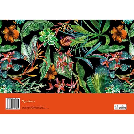 Weekplanner Tropical Black