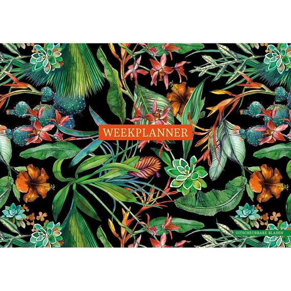 Weekplanner Tropical Black