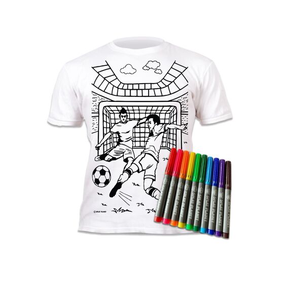 T-Shirt Om In Te Kleuren Voetbal 3-4
