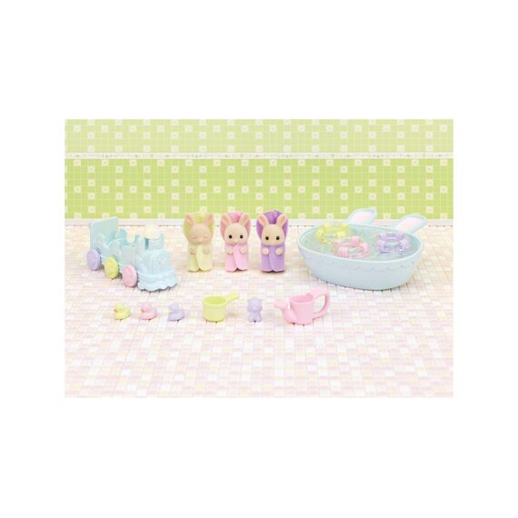 Sylvanian Families Drieling Baby Crème Konijn Badspeelset