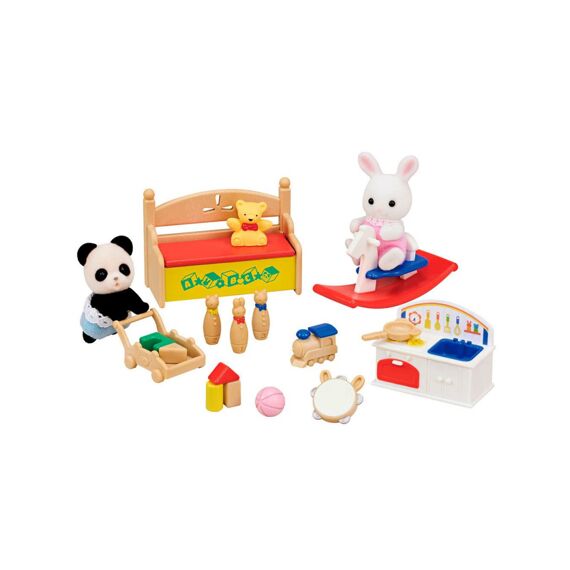 Sylvanian Families Baby'S Speelkamer- Baby Panda & Sneeuwwitkonijn