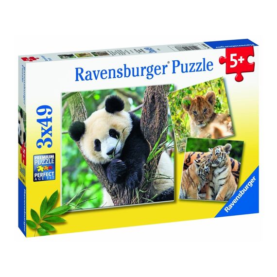 Ravensburger Puzzel 3X49 Stuks Panda, Tijger En Leeuw