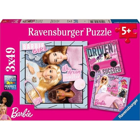 Ravensburger Puzzel 3X49 Stuks Barbie: Inspire The World