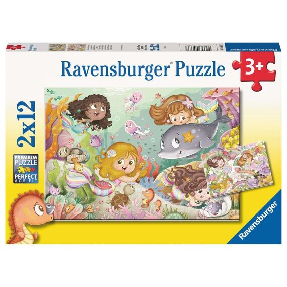 Ravensburger Puzzel 2X12 Stuks Feeen En Zeemeerminnen