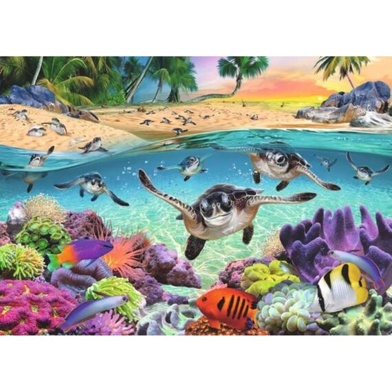 Ravensburger Puzzel Volwassenen 300/500 Stuks Baby Zeeschildpadden