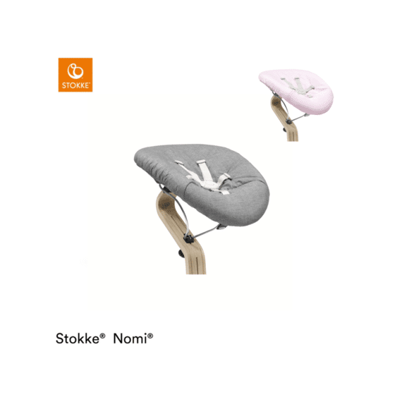 Stokke Nomi Eetstoel Newborn Set Black Grey Pink