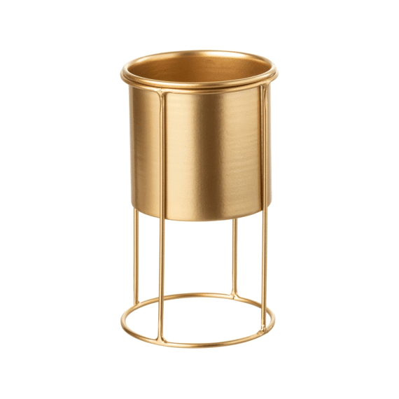 J-Line Bloempot Op Voet S Goud 18,5 Cm Hoog