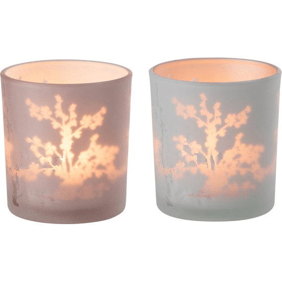J-Line Theelichthouder Sakura Assortiment 7,5X8Cm Assortiment Prijs Per Stuk