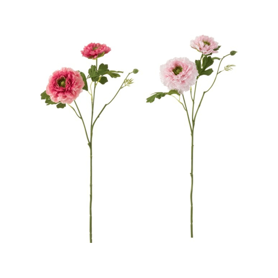 J-Line Kunstplant Ranonkel Roze 55Cm Assortiment Prijs Per Stuk