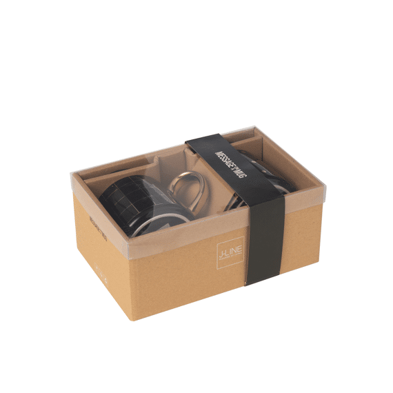 J-Line Kop Set Amelie Zwart 2St Assortiment Prijs Per Stuk