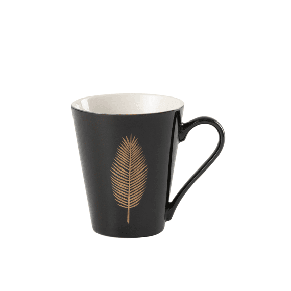 J-Line Mokken Set Pluim Zwart/Goud 4St