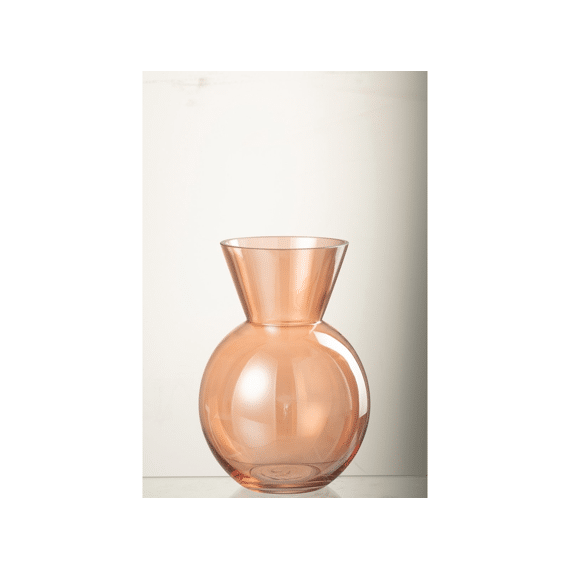 J-Line Vaas Glas Lucy Medium Oranje 16X23Cm