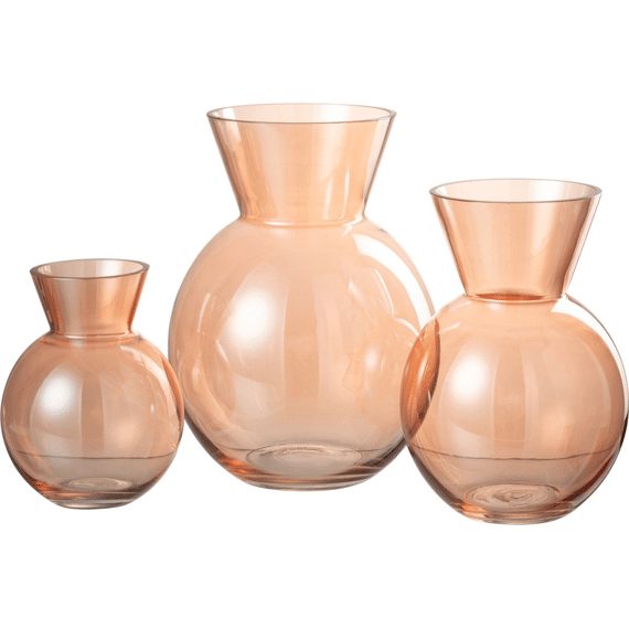 J-Line Vaas Glas Lucy Large Oranje 20,5X28Cm