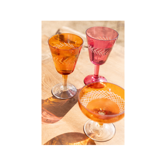 J-Line Drinkglas Op Voet Geel Assortiment Prijs Per Stuk