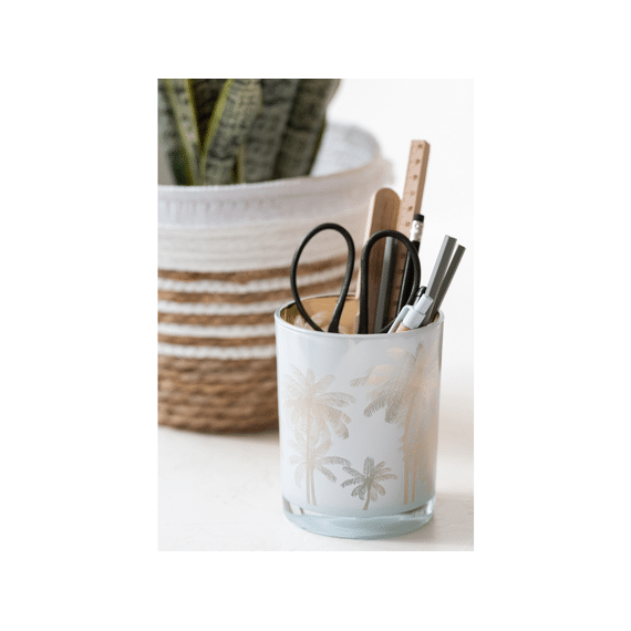 J-Line Theelichthouder Palmbomen M 12,5Cm