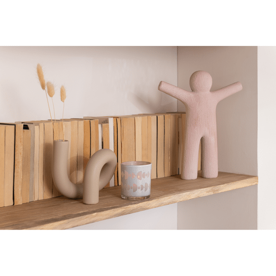 J-Line Decoratie Figuur P'Tit Maurice Roze Large 41,5Cm