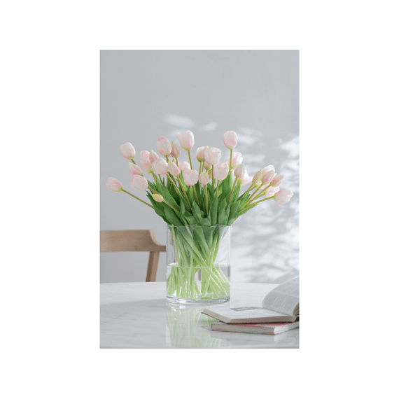 J-Line Kunstplant Boeket Tulpen Lichtroze