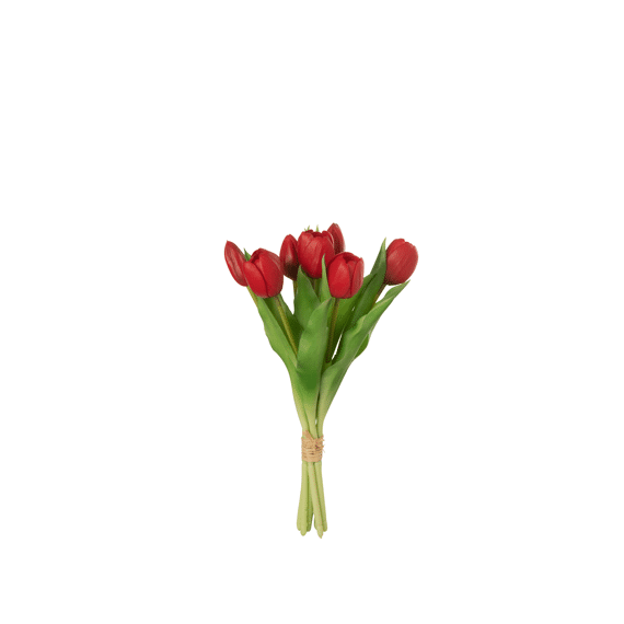 J-Line Kunstplant Boeket Tulpen Rood