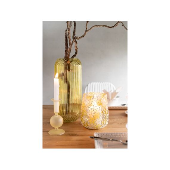 J-Line Kaarsenhouder Glas 8X15Cm Assortiment
