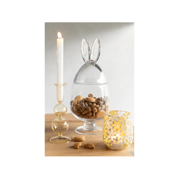 J-Line Kaarsenhouder Glas 8X21Cm Assortiment Prijs Per Stuk