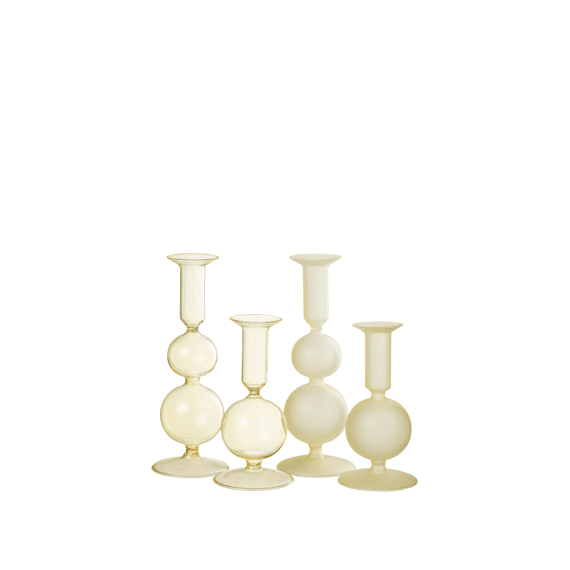 J-Line Kaarsenhouder Glas 8X21Cm Assortiment Prijs Per Stuk