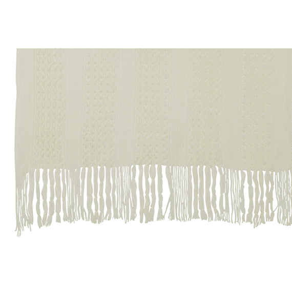 J-Line Plaid Gebreid Wit 130X160Cm