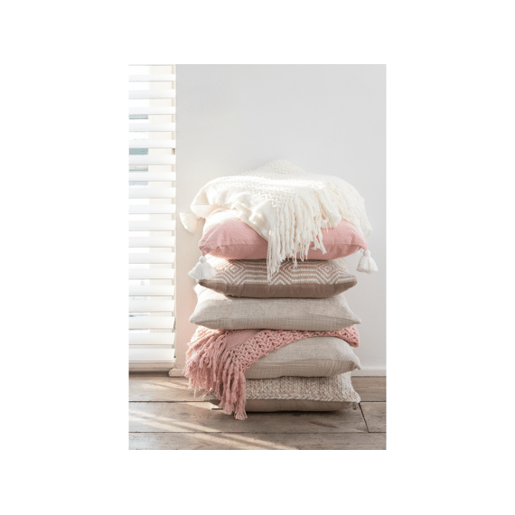 J-Line Plaid Gebreid Wit 130X160Cm