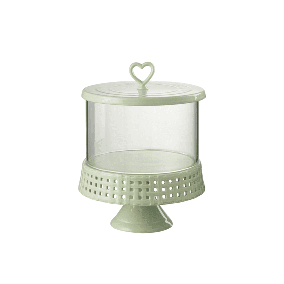 J-Line Taartschotel Met Stolp Groen Large 22X22X29Cm