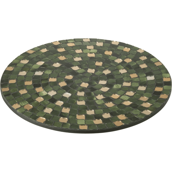 J-Line Plateau Mozaiek Groen Medium 20Cm