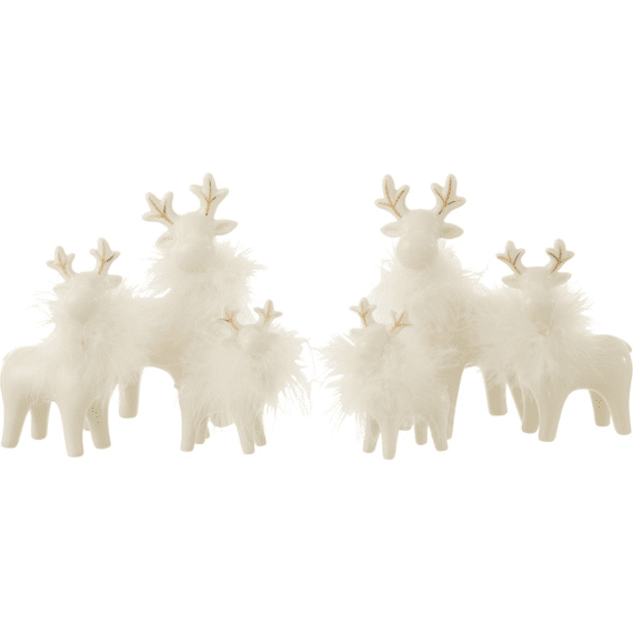 J-Line Decoratie Figuur Rendier Small 6,4X3,7X9,4Cm Assortiment Prijs Per Stuk