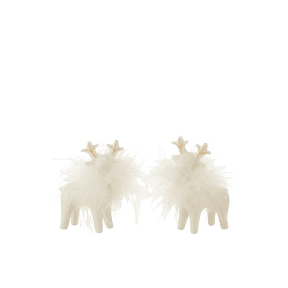 J-Line Decoratie Figuur Rendier Small 6,4X3,7X9,4Cm Assortiment Prijs Per Stuk