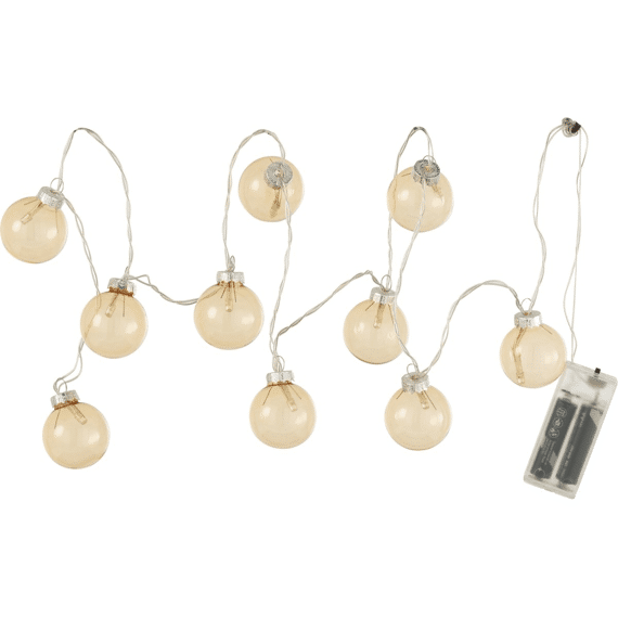 J-Line Led Lichtslinger Met 10 Ballen Geel 165Cm