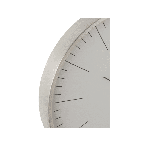 J-Line Wandklok Gerbert Alu Grijs 40Cm