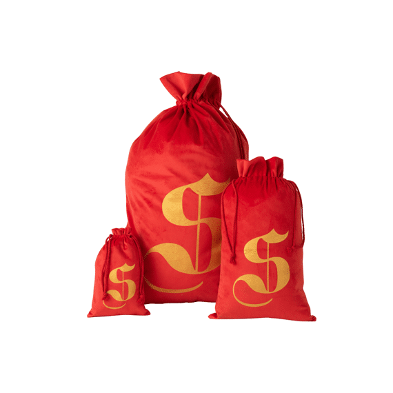 J-Line Zak Sint Velvet Rood M 30X50Cm