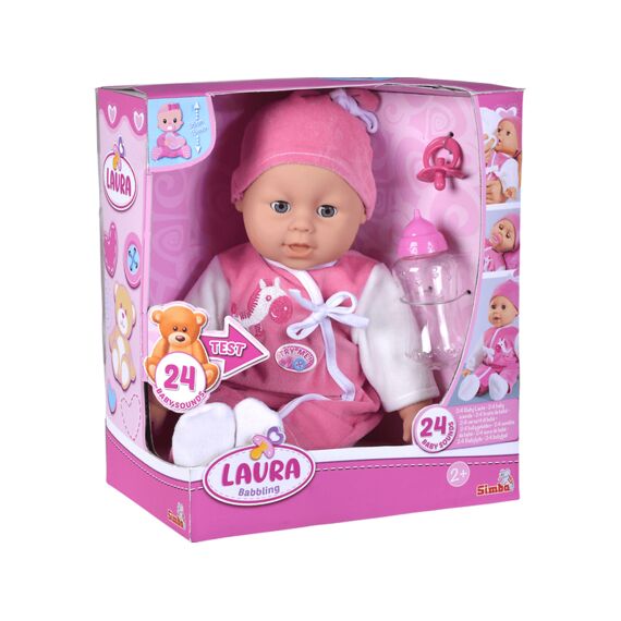 Laura Babbling Pratende Pop 38Cm 24 Geluiden