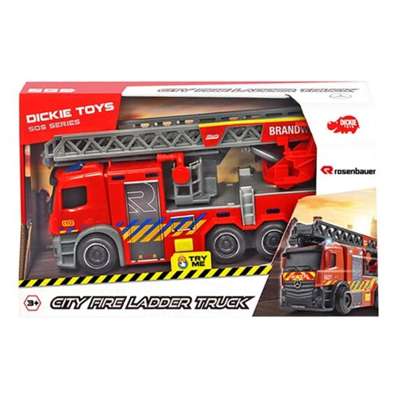 Dickie City Fire Truck Brandweerwagen Met Ladder