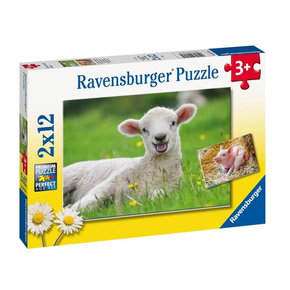 Ravensburger Puzzel 2X12 Stuks Boerderijdieren