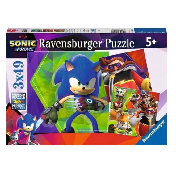 Ravensburger Puzzel 3X49 Stuks Sonic Prime