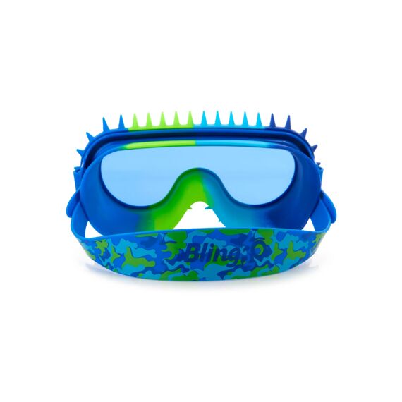 Bling2O Zwemmasker Spike Sea Monster +6Jaar Blauw Groen Silicone Met Aanpasbare Hoofdband