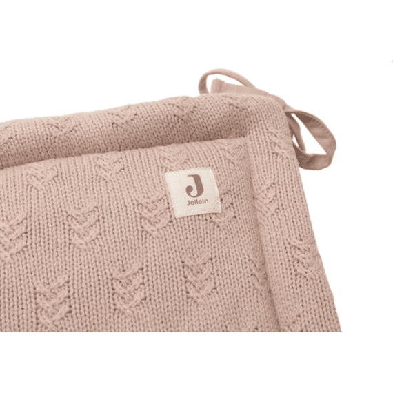 Jollein Bedomrander/Boxomrander 30X180Cm Grain Knit Wild Rose