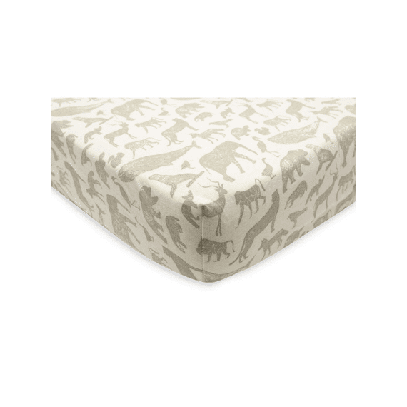 Jollein Hoeslaken Jersey 40/50X80/90Cm Animals Olive Green