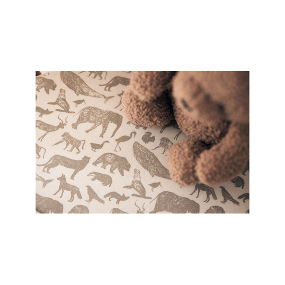 Jollein Hoeslaken Jersey 40/50X80/90Cm Animals Olive Green